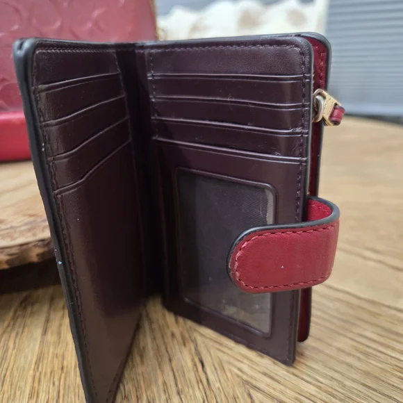 Coach Red Handbag and Wallet Set - Picture 3 of 11